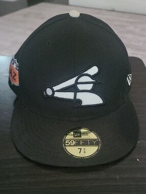 New Era Black 59FIFTY Fitted Baseball Cap with White Logo